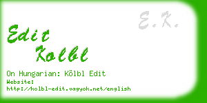 edit kolbl business card