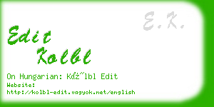 edit kolbl business card